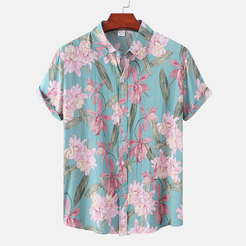 Hello Vacation Casual Printed Short Sleeve Shirt