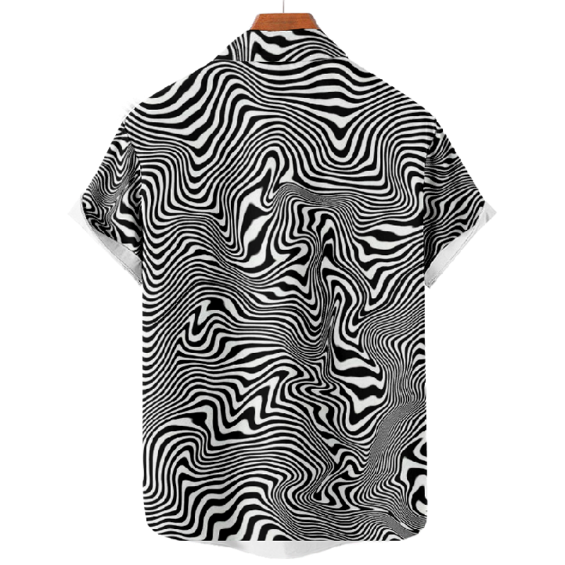 Trendy Animal Print Short Sleeve Shirt