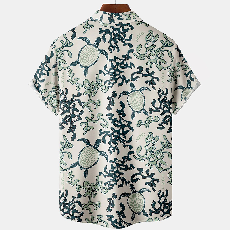 Men's Hawaiian Crab Casual Short Sleeve Shirt