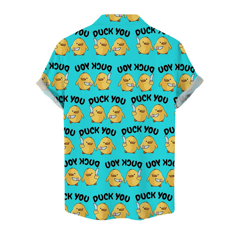 Previous Next Duck Print Short-Sleeved Shirt