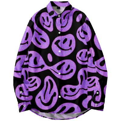 Trendy Smiley Print Long Sleeve Shirt