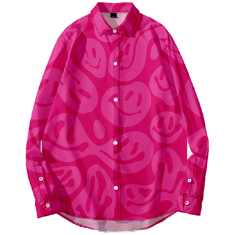 Trendy Smiley Print Long Sleeve Shirt