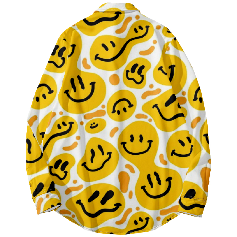 Trendy Smiley Print Long Sleeve Shirt