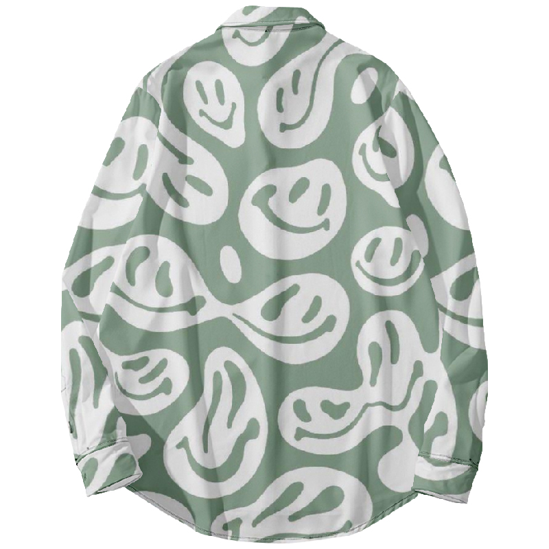 Trendy Smiley Print Long Sleeve Shirt