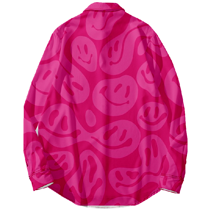 Trendy Smiley Print Long Sleeve Shirt