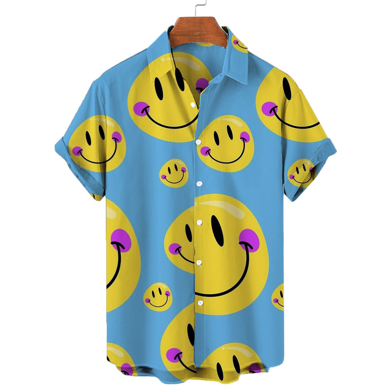 Colorful Smiley Print Shirt