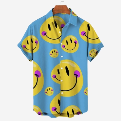 Colorful Smiley Print Shirt