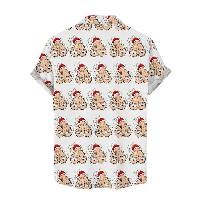 Fun Cocks Print Casual Shirt