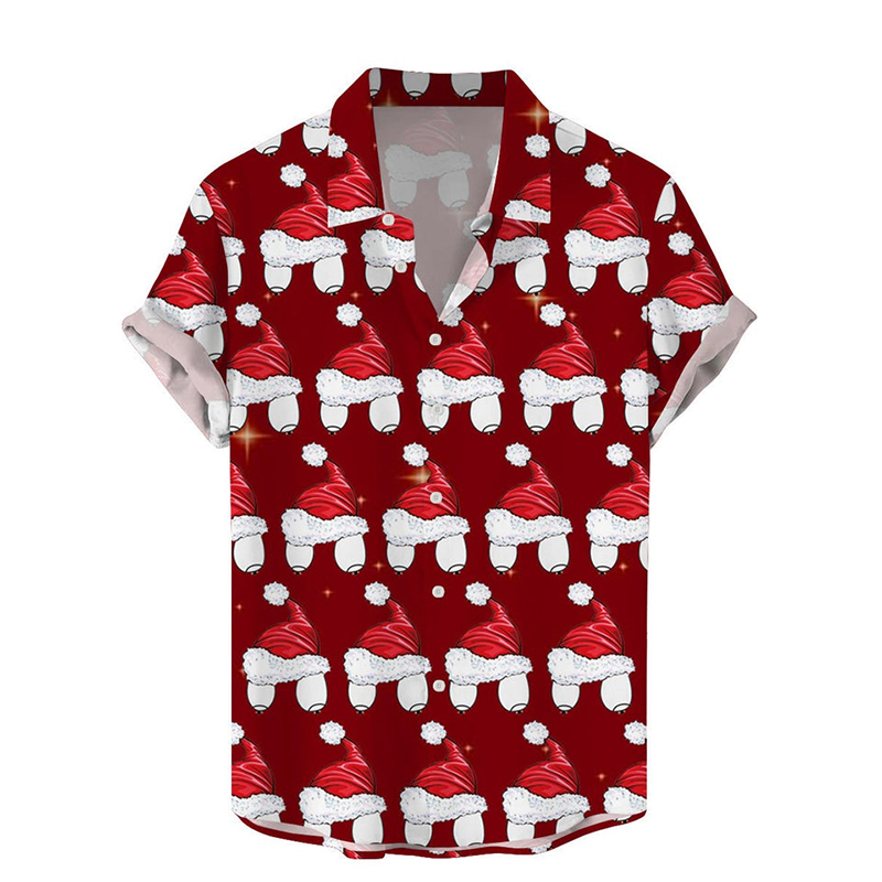 Fun Cocks Print Casual Shirt