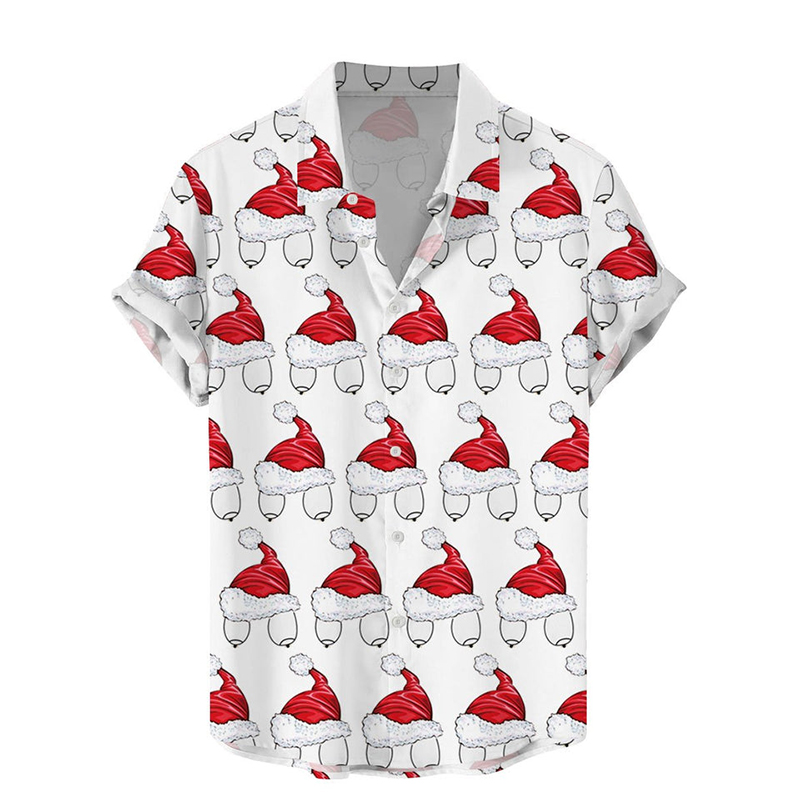 Fun Cocks Print Casual Shirt