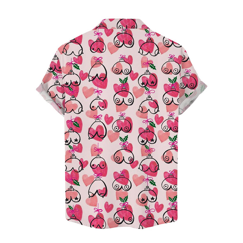 Fun Valentine's Day Colorful Love Print Shirt