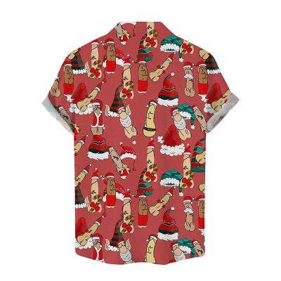 Santa Hat Cocks Print Shirt