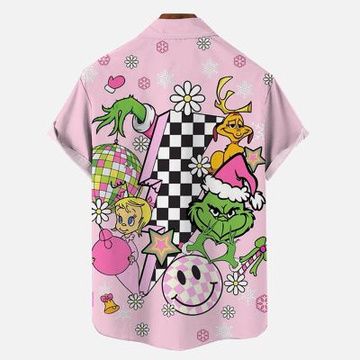 Christmas Printing Short Sleeve Shirt