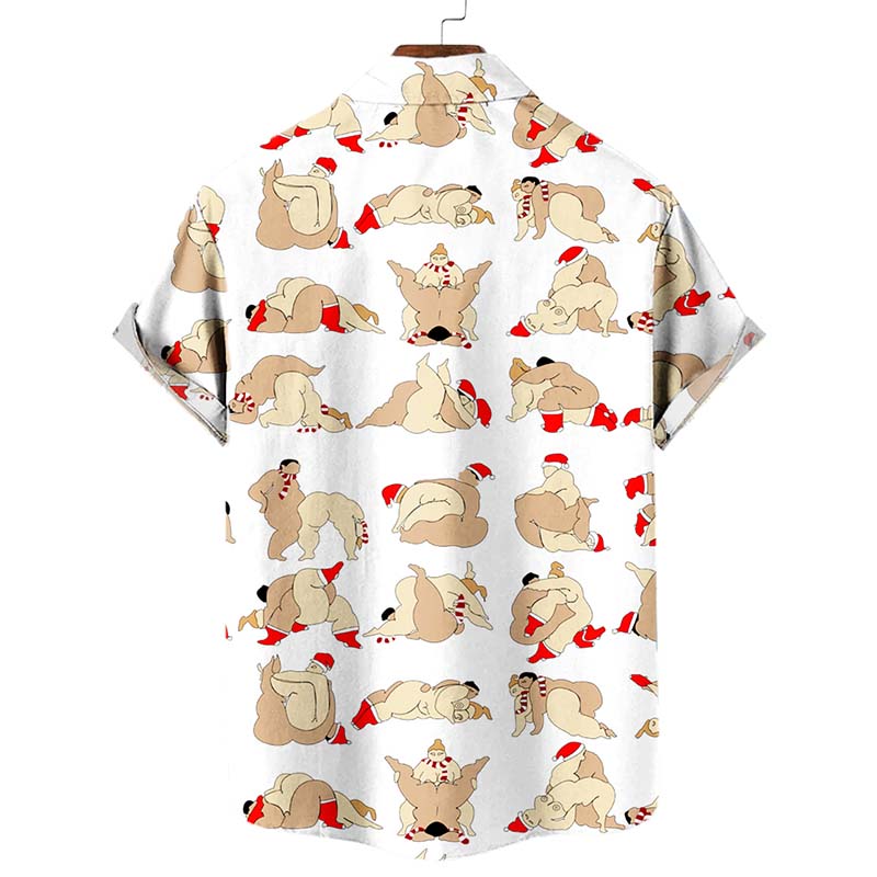 Funny Ugly Posture Print Hawaiian Shirts