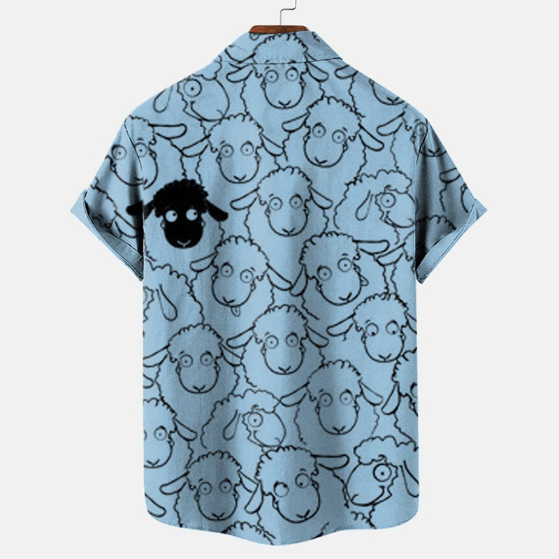 Men's Black Sheep Funny Sheep Short Sleeve Shirt