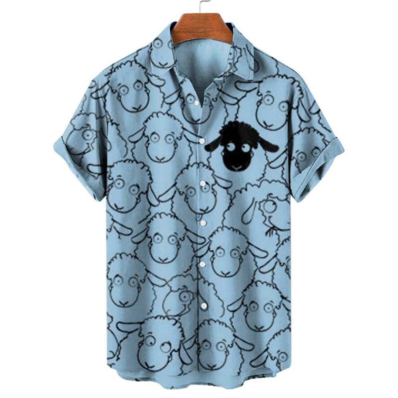 Men's Black Sheep Funny Sheep Short Sleeve Shirt