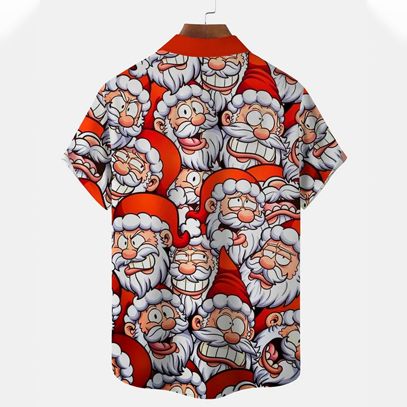 Christmas Cartoon Fun Printed Hawaiian Shirt