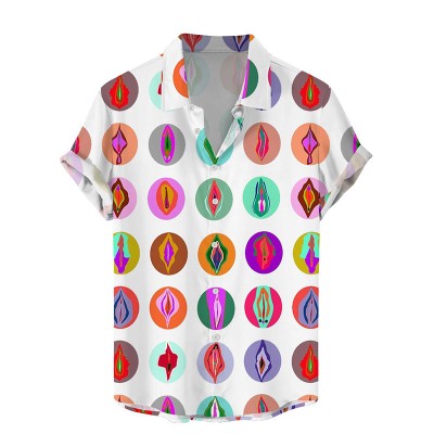 Colorful Art Print Resort Hawaiian Shirt