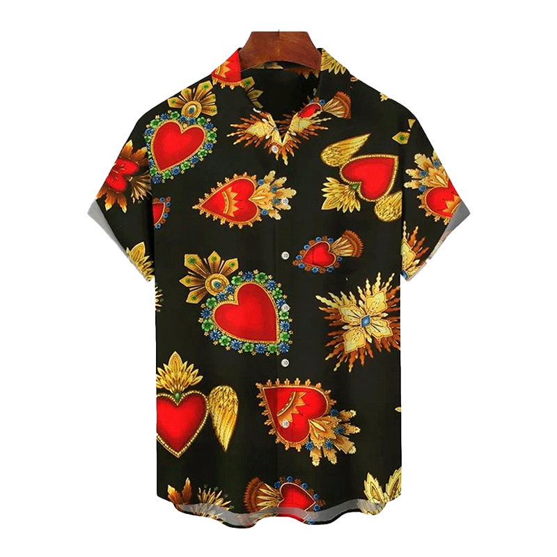 Valentine's Day Love Cartoon Art Hawaiian Shirt