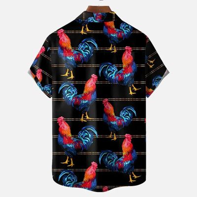 Rooster Printed Short Sleeve Shirt