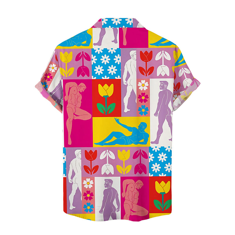 Men's Fun Skirts Print Hawaiian Shirt