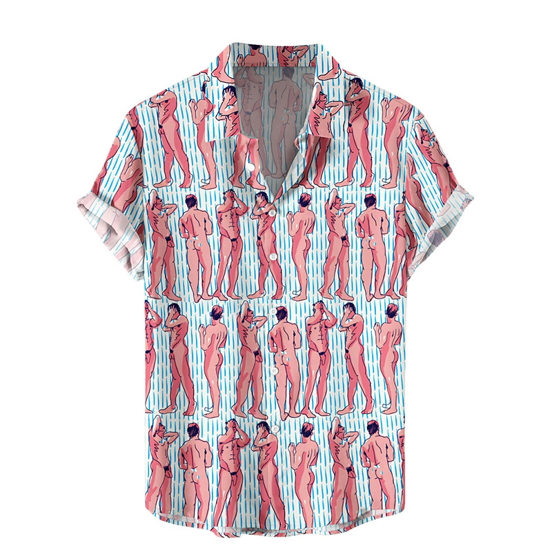 Men's Funny And Print Bowling Hawaiian Shirt