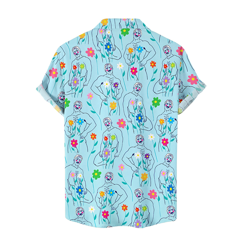 Funny Merman Pattern Hawaiian Shirt