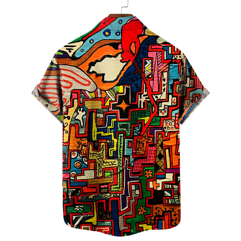 Abstract Graffiti Art Print Hawaiian Shirts