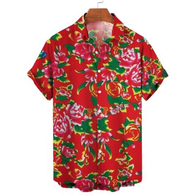 China Northeast Flower Print Shirt