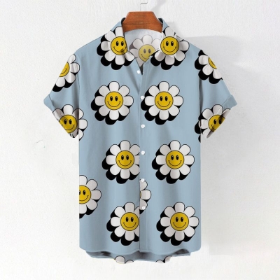 Smiley Flower Print Shirt