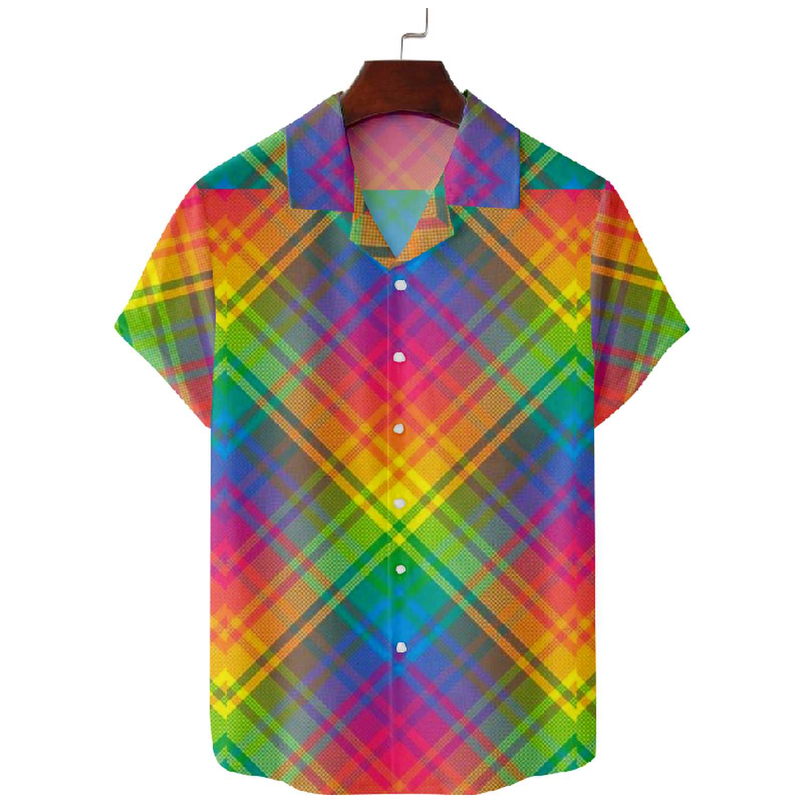 Rainbow Heart Hawaiian Vacation Shirt