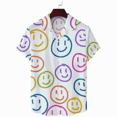 Rainbow Smiley Hawaiian Vacation Shirt