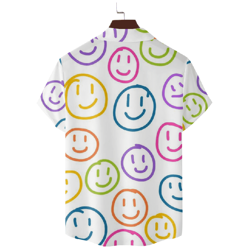 Rainbow Smiley Hawaiian Vacation Shirt