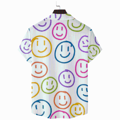 Rainbow Smiley Hawaiian Vacation Shirt