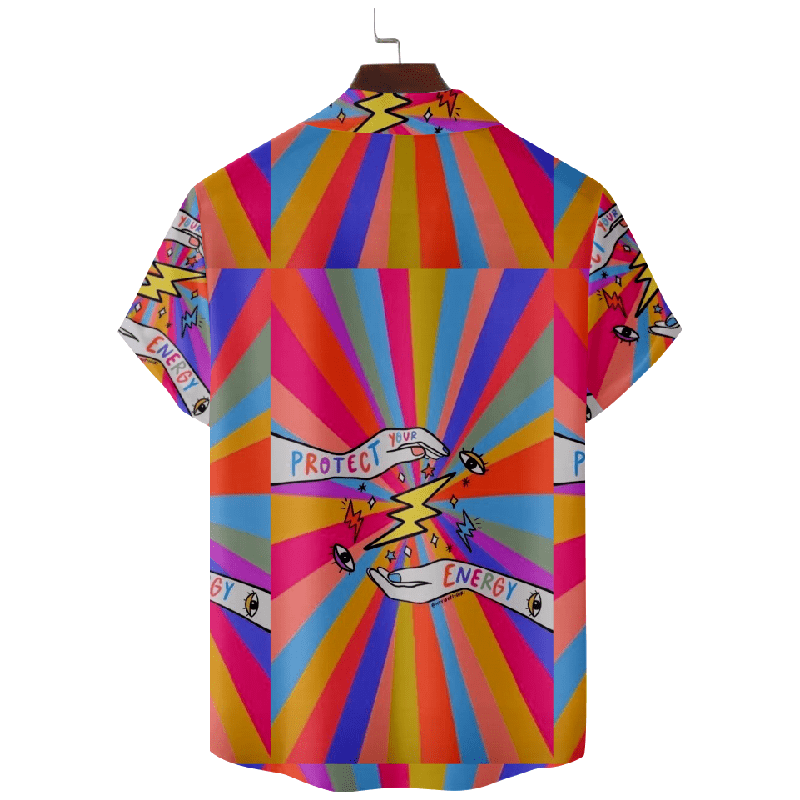 Rainbow Checkerboard Hawaiian Shirt