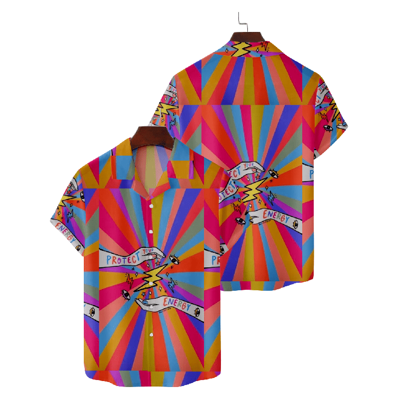 Rainbow Checkerboard Hawaiian Shirt