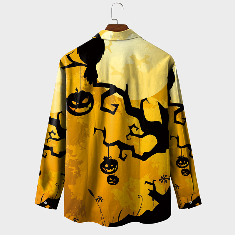 Halloween Pumpkin Print Shirt