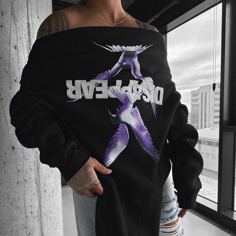 Oversize Disappear Black Hoodie