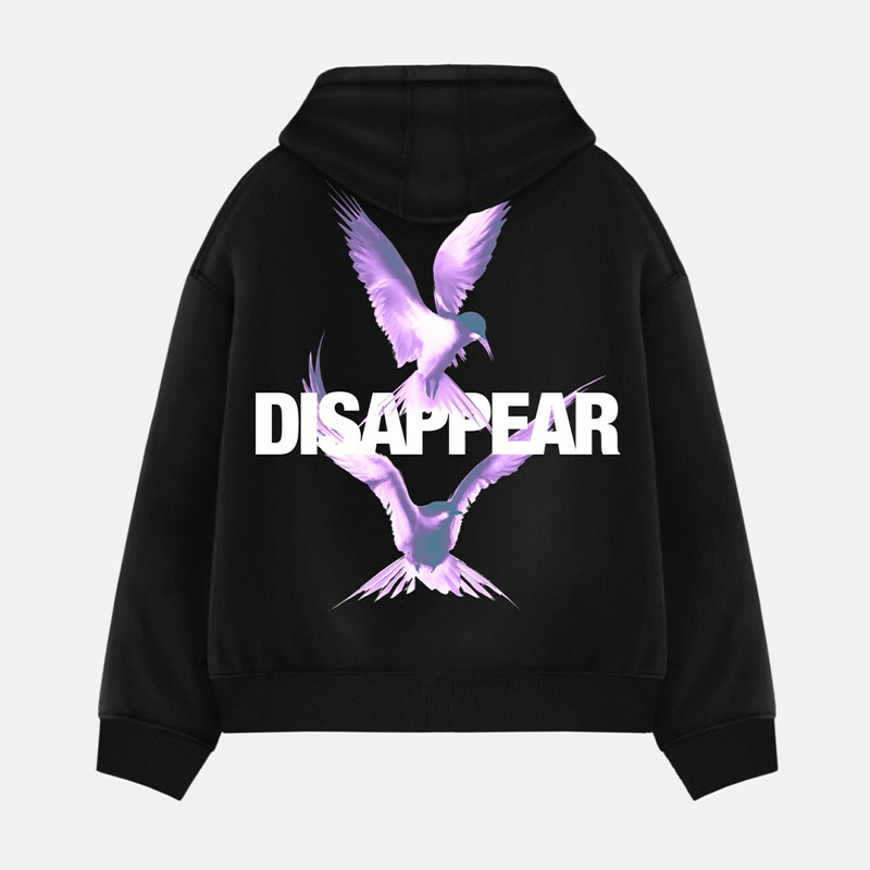 Oversize Disappear Black Hoodie