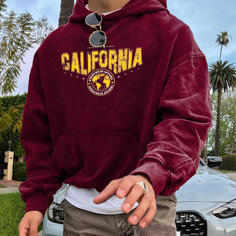 Street California Print Hoodie