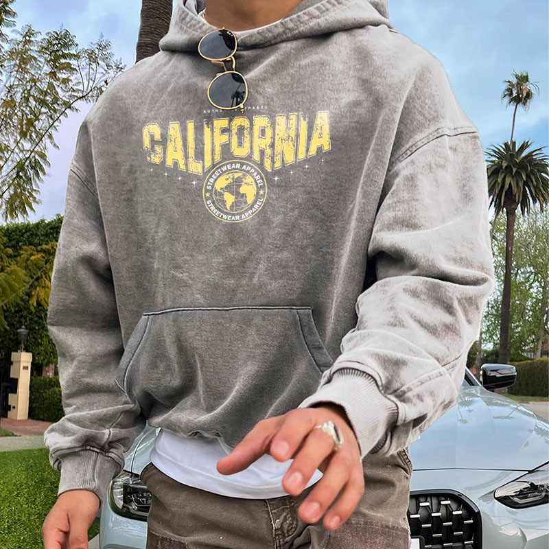 Street California Print Hoodie