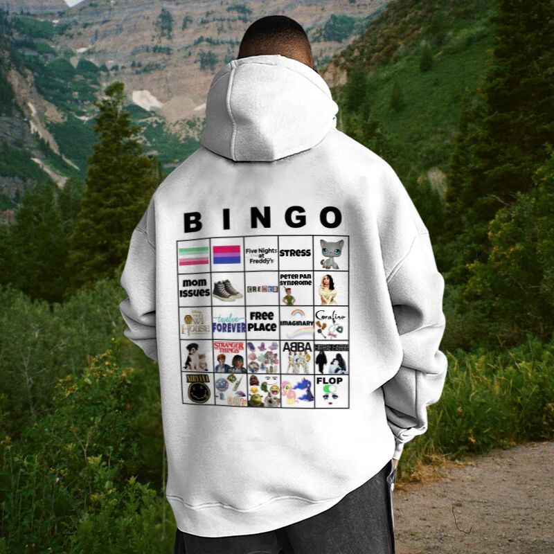 Bingo Board Print Hoodie