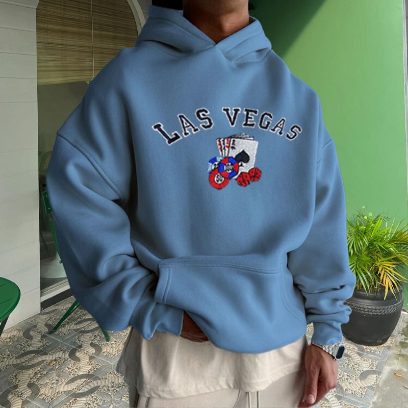 Las Vegas Print Long Sleeve Hoodie