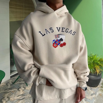 Las Vegas Print Long Sleeve Hoodie