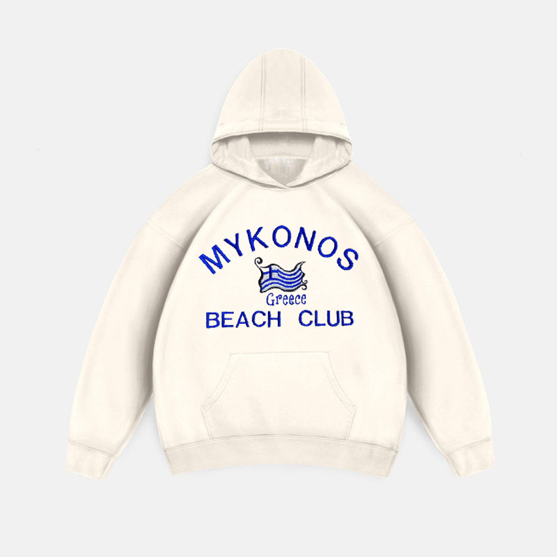 Mykonos Beach Club printed Hoodies