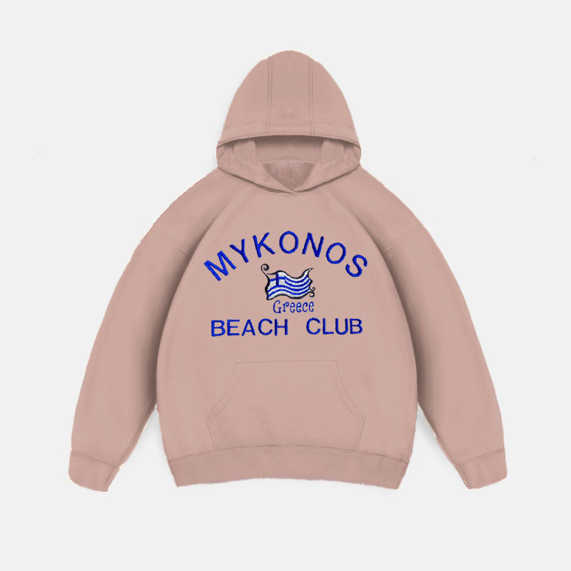 Mykonos Beach Club printed Hoodies