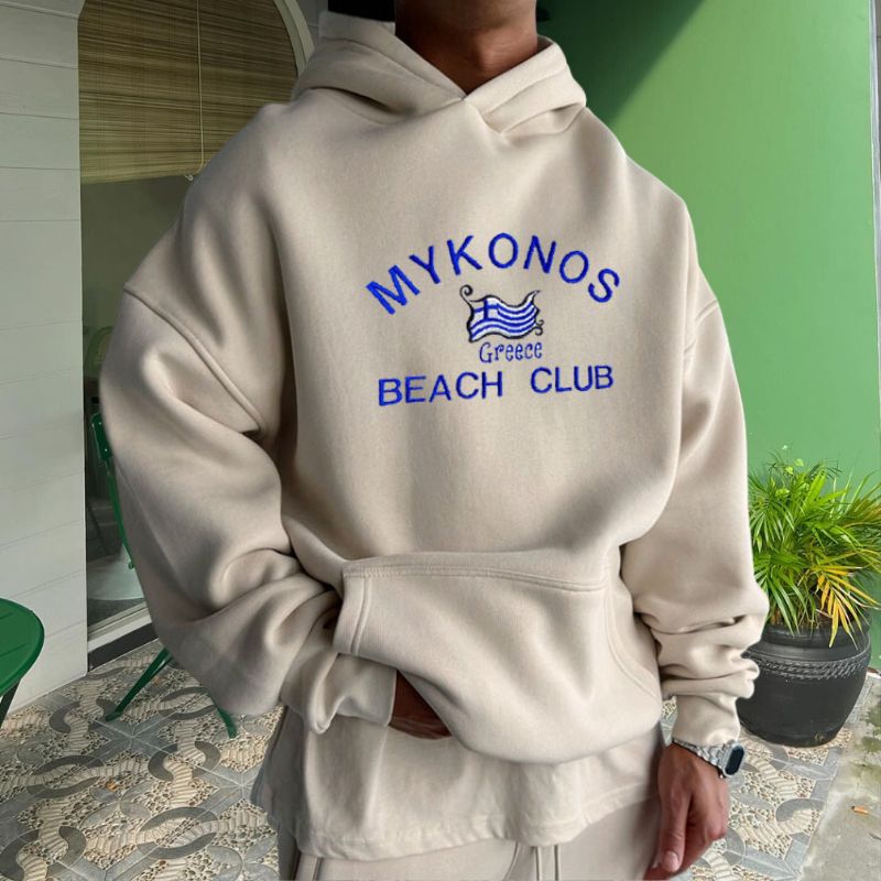 Mykonos Beach Club printed Hoodies