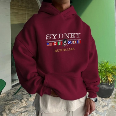 Sydney Club Print Long Sleeve Hoodie