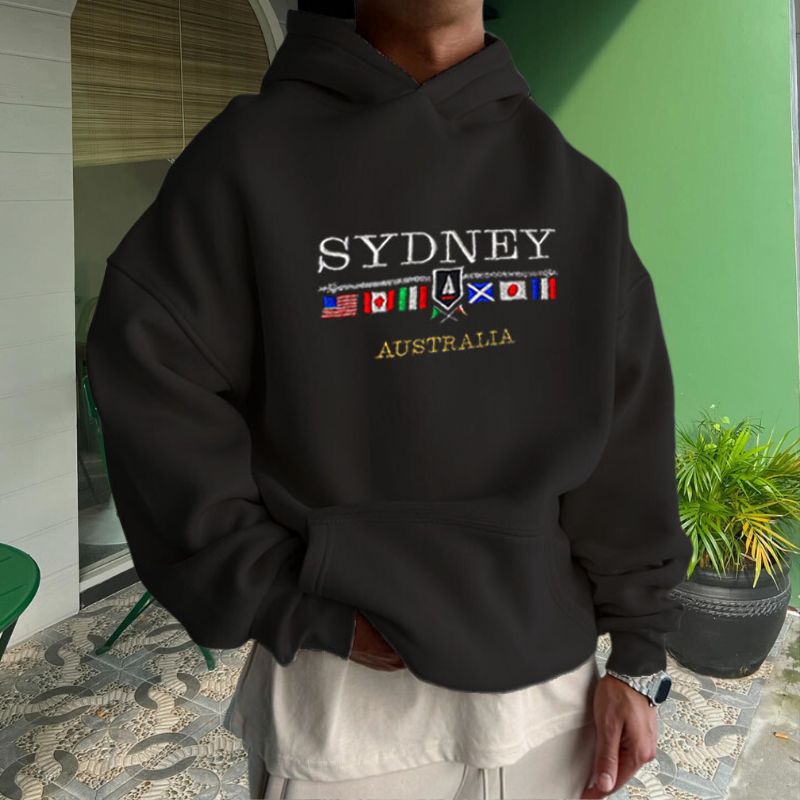 Sydney Club Print Long Sleeve Hoodie