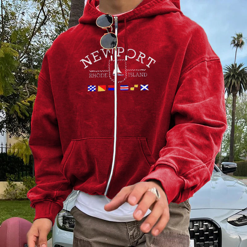 Newport Rhode Island Printed Hoodie for Men